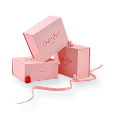 Caja de cartón con tapa magnética