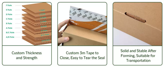 Fábrica de cajas de papel con tapa y base