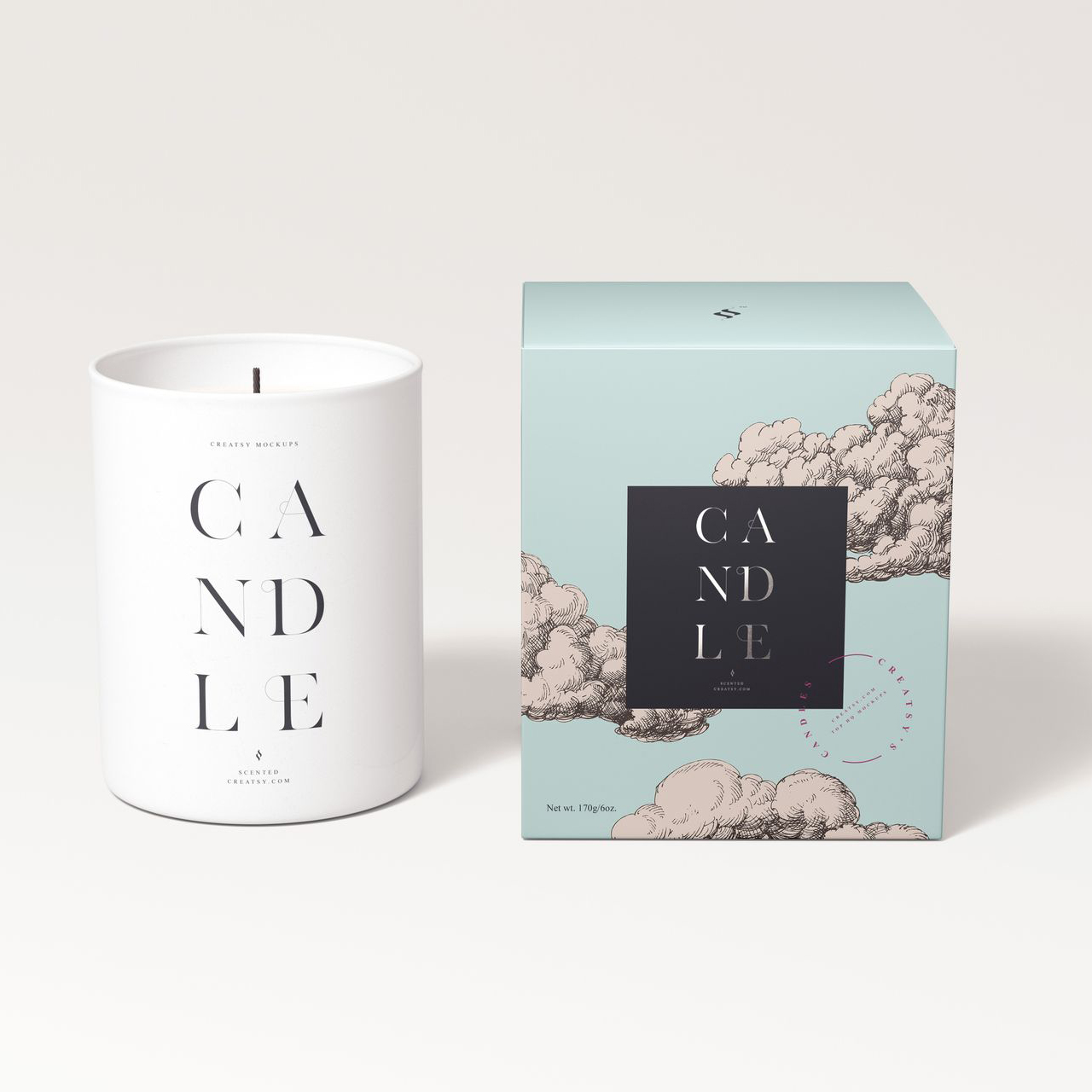 Embalaje de cajas de velas impresas