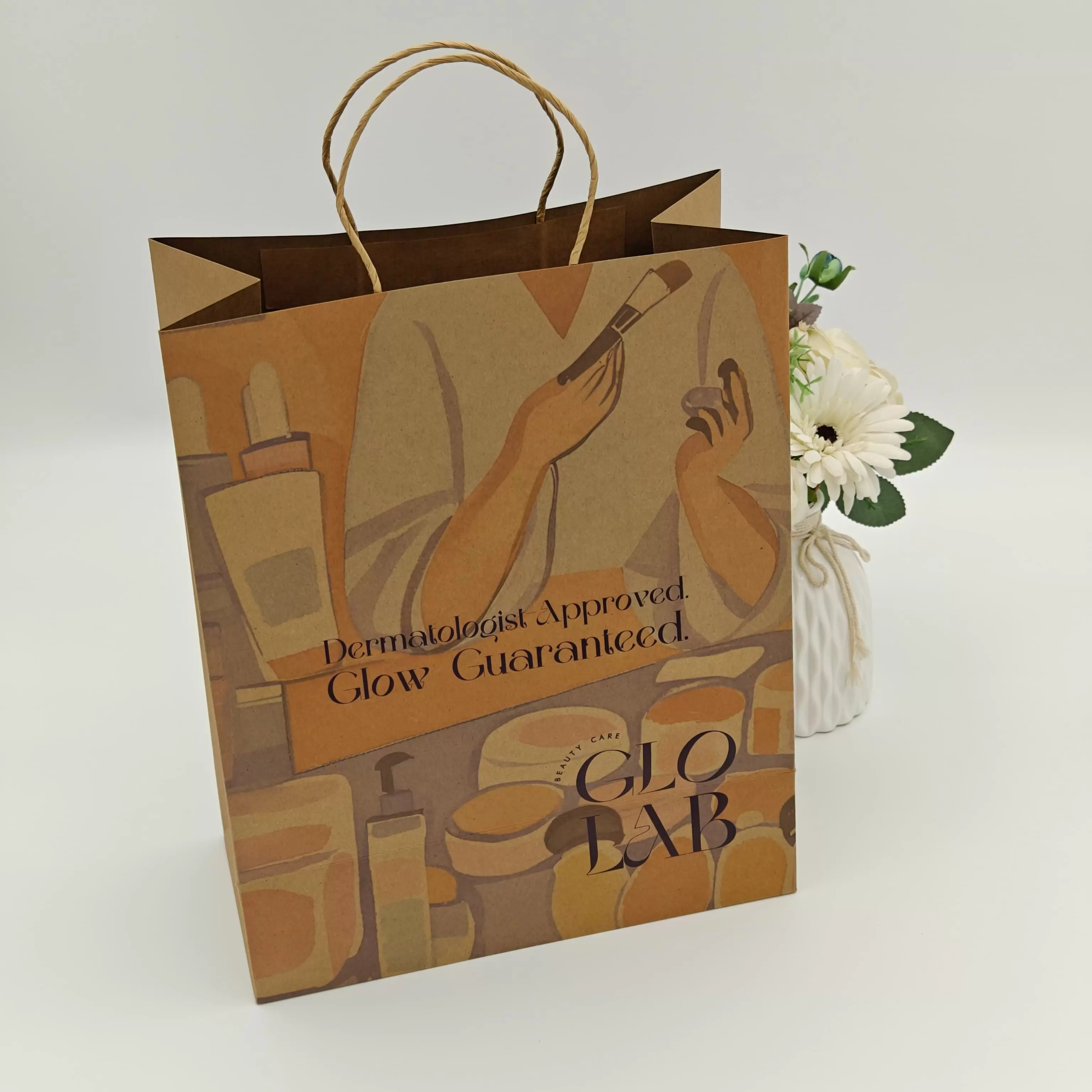  Bolsas de papel con asa 