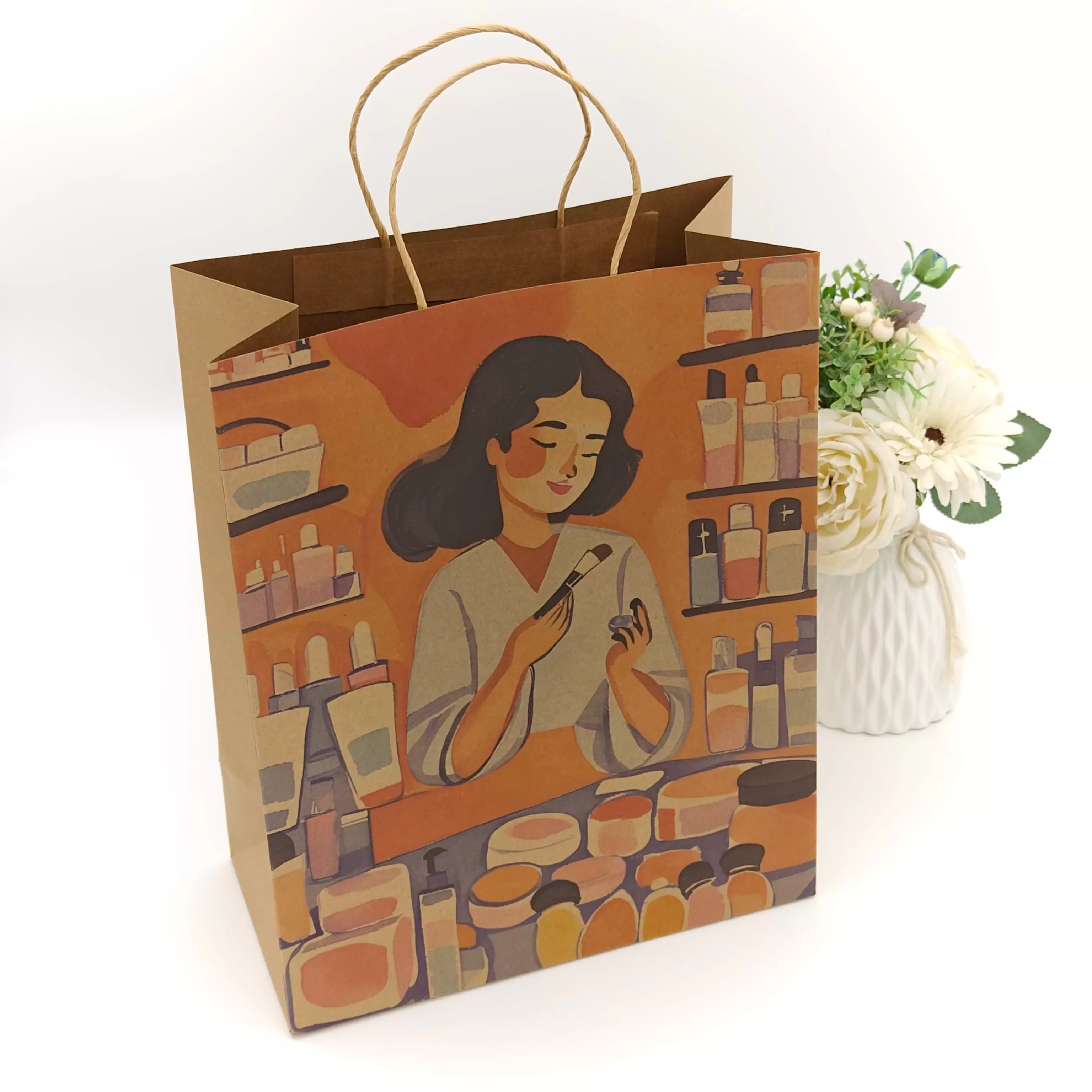 Bolsas de papel con asa retorcida 