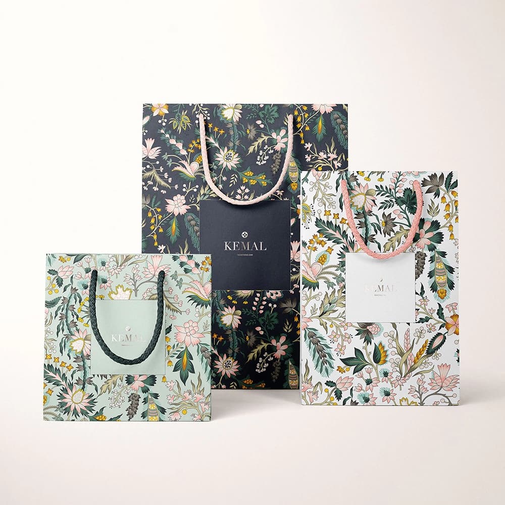  Bolsas de papel impresas 