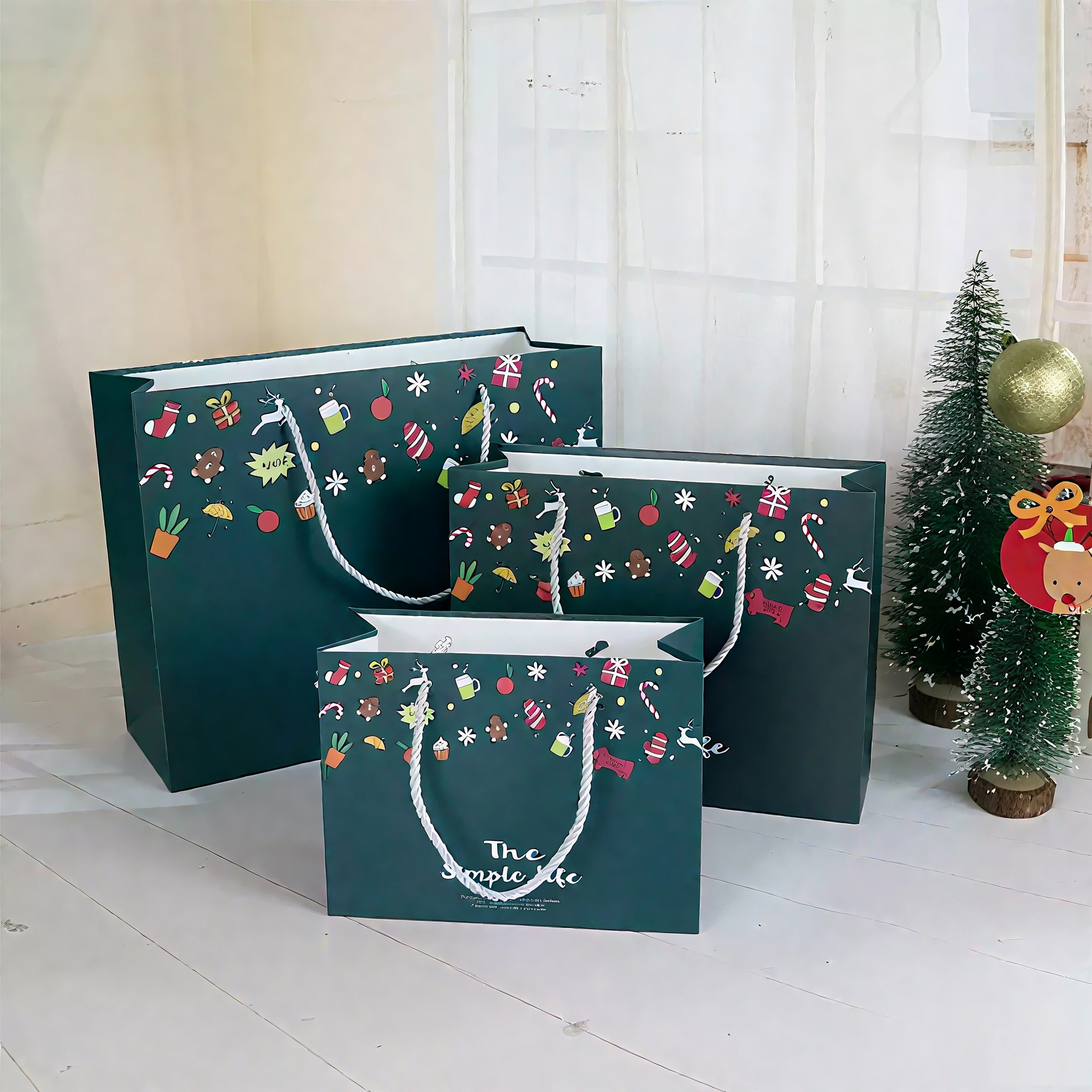  Bolsas de papel para Navidad 