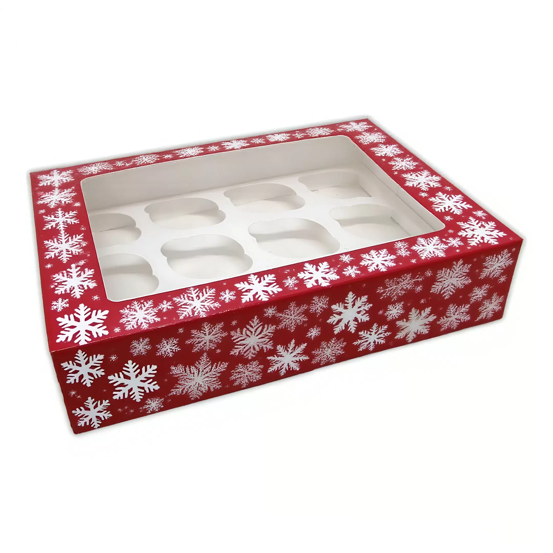 Cajas de galletas navideñas con ventana