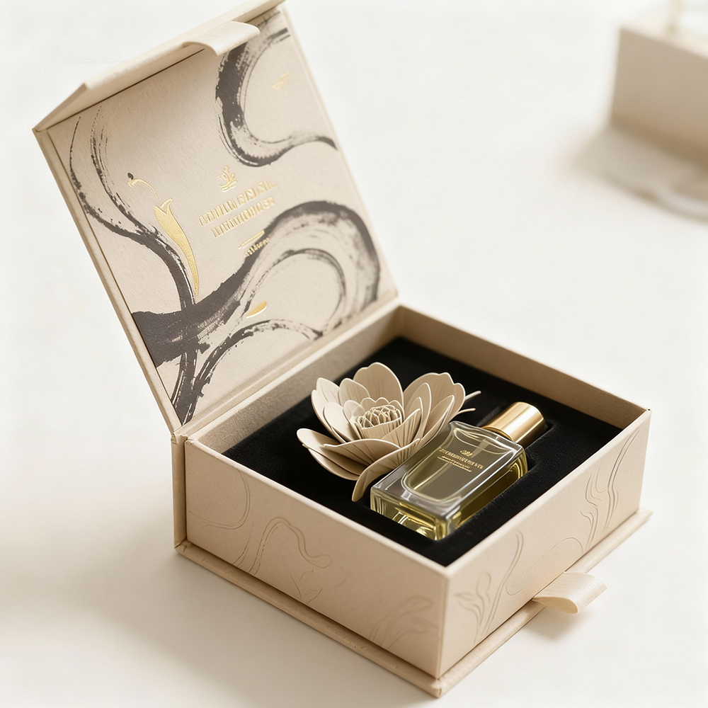 Diseño creativo de caja de perfume