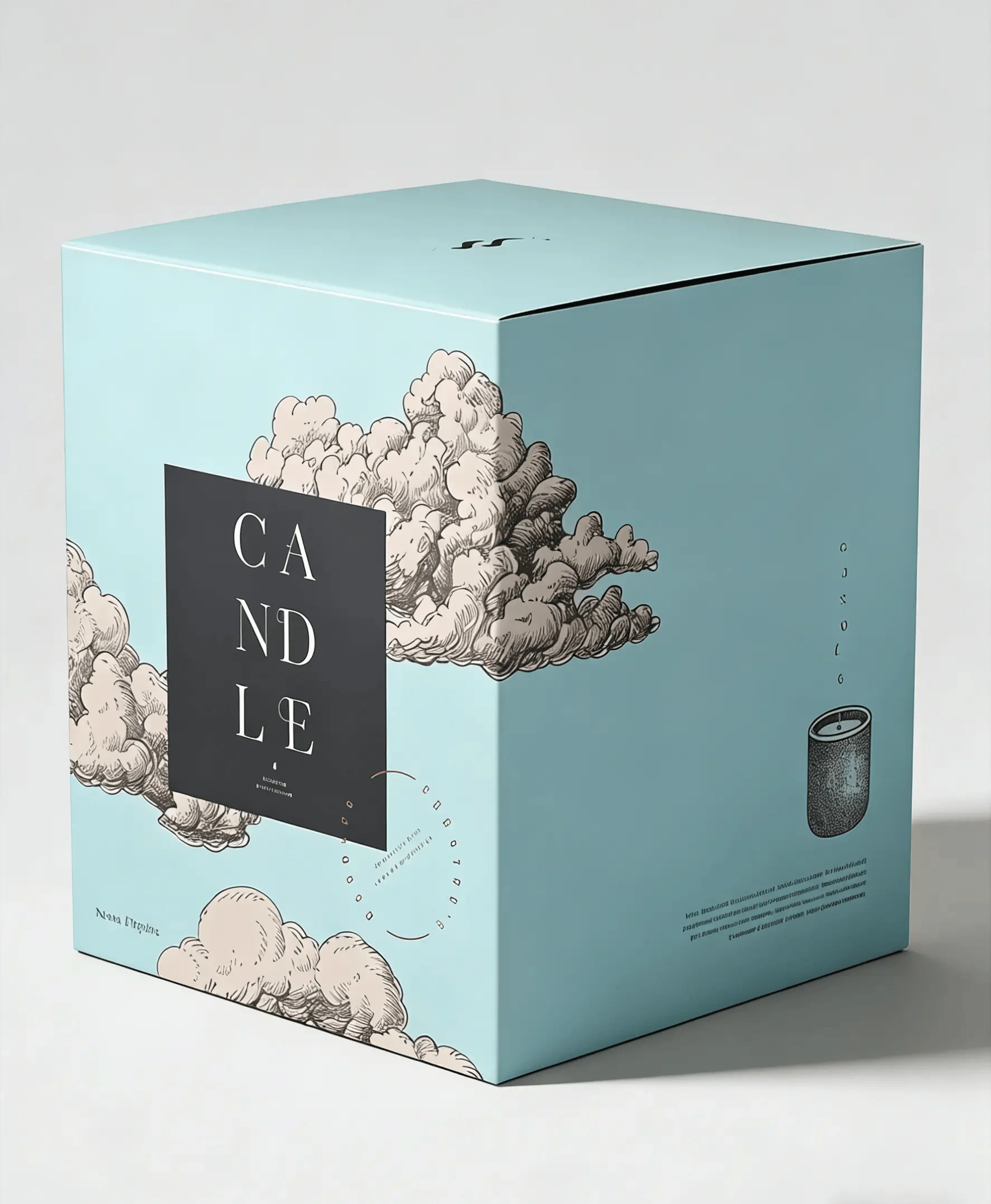 Caja con extremo plegable